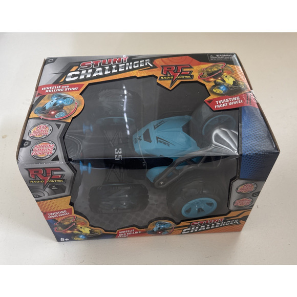 Stunt Challenger RC Radio Control LED Double Sided Lite Twisting Front Wheel Toy - Picture 1 of 7